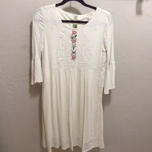 T length cream colored dress